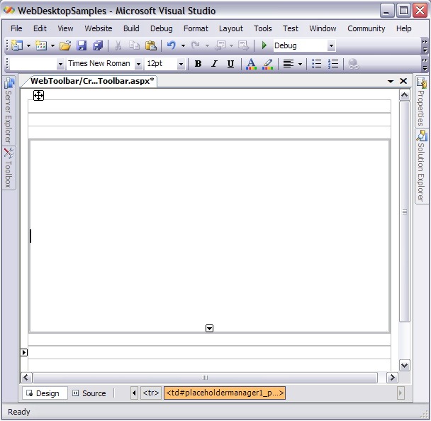 Changing Toolbar docking at design time