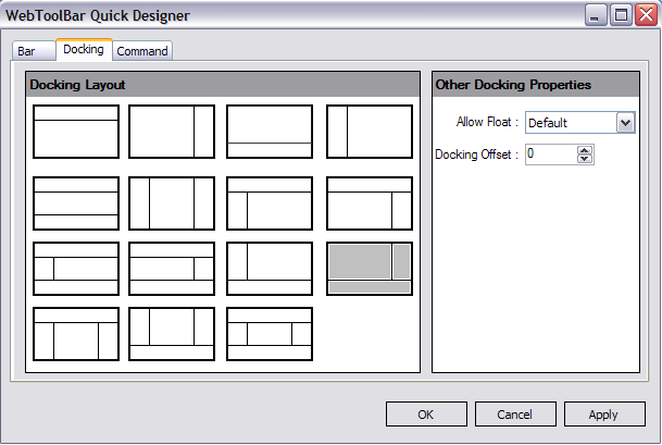 Changing Toolbar docking at design time