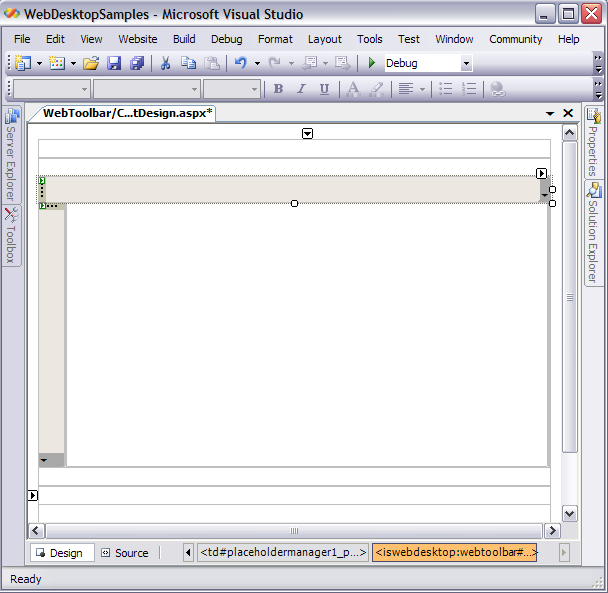 Changing Toolbar docking at design time
